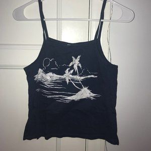 TILLYS Cropped Blue Beachy Tank